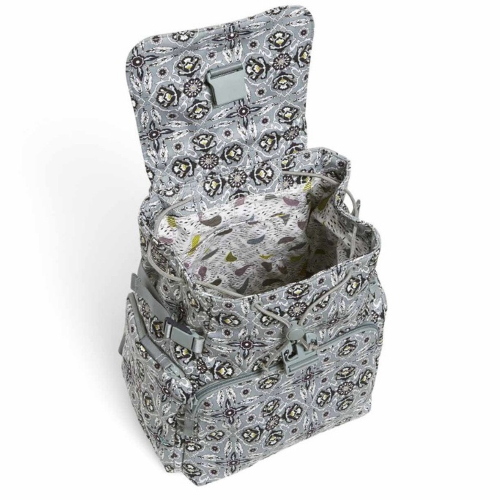 New Vera Bradley Cotton Utility Backpack, Plaza Tile Retail $95 - Picture 2 of 11